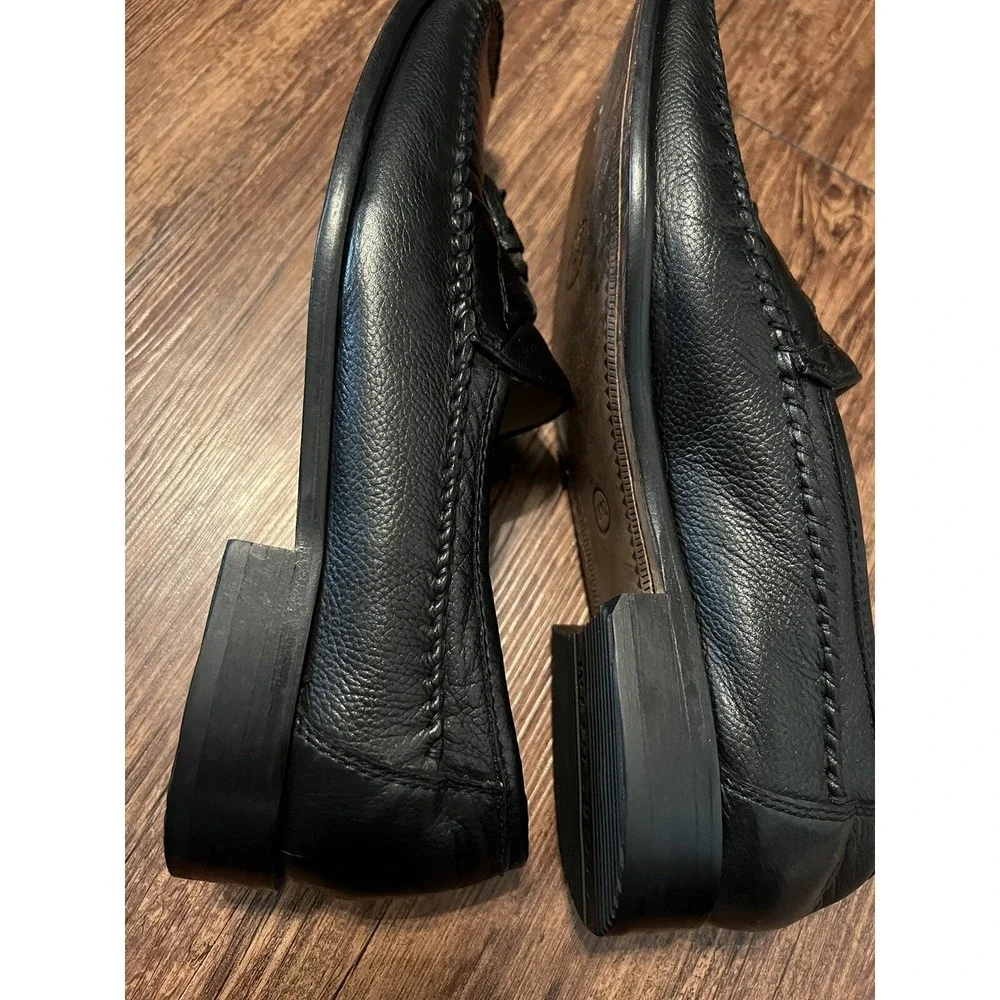 Florsheim Men's Tassel Loafers Size‎ 9 D 18577 Leather Upper/Lining Black Square